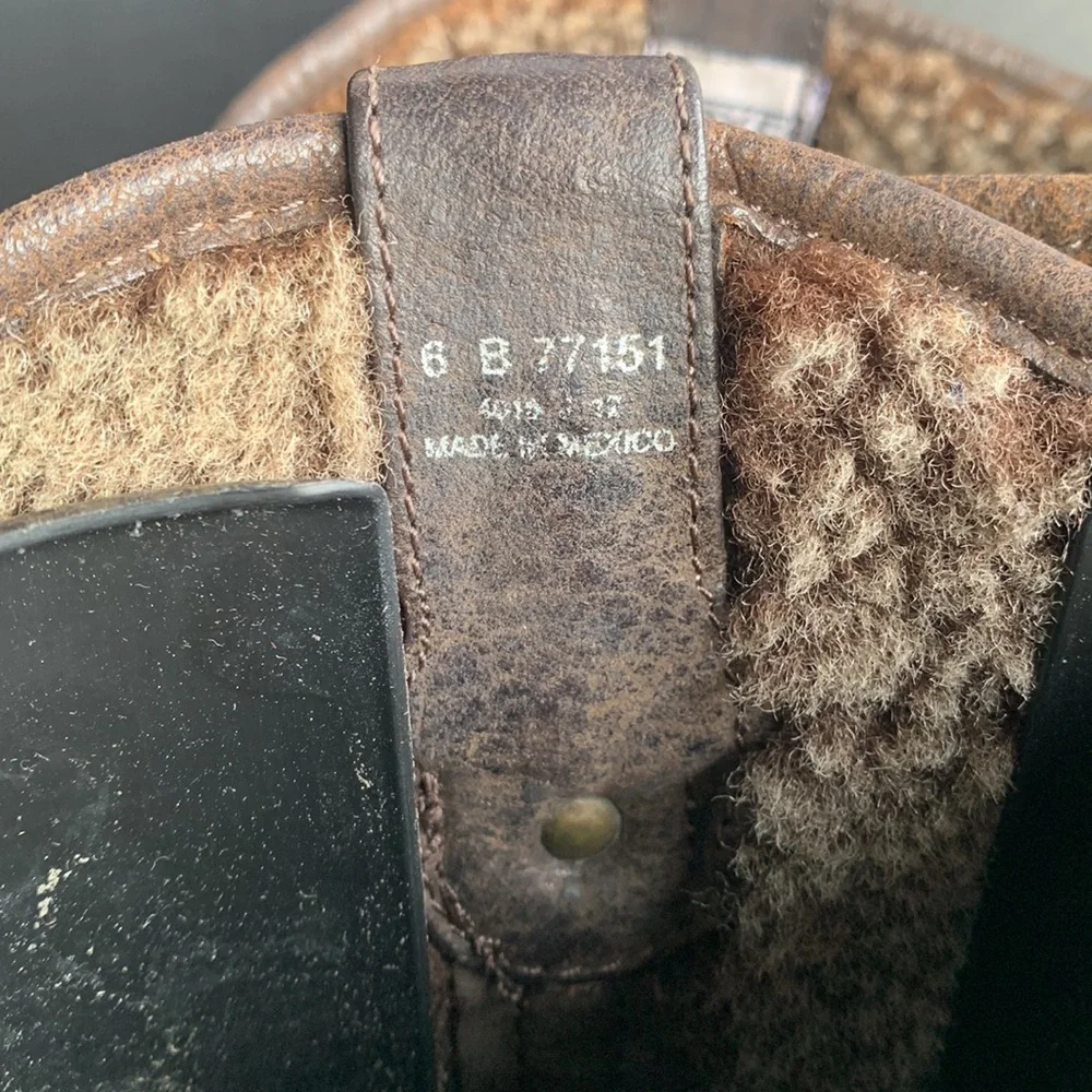 Frye Melissa Button Tall Riding Boots Women’s Size 6 Brown Leather Shearling‎